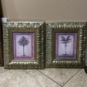 2 Palm tree picture with nice frame matching